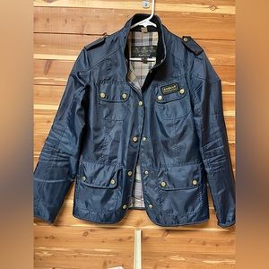 BARBOUR VINTAGE INTERNATIONAL NYLON JACKET - NAVY - US SIZE 8
